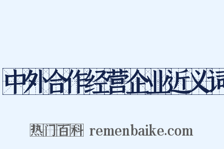 中外合作经营企业近义词是什么意思的图片